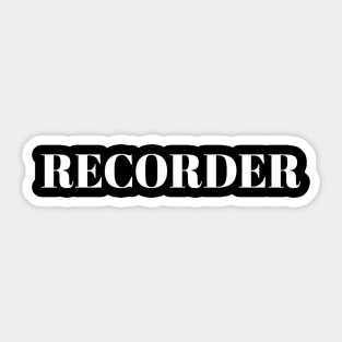 Recorder Sticker